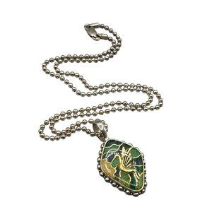 Carolyn Pollack Hummingbird Pendant Necklace Silver 925 Relios Crushed Turquoise